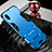 Silicone Matte Finish and Plastic Back Cover Case with Stand for Xiaomi Redmi 7A Sky Blue