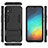 Silicone Matte Finish and Plastic Back Cover Case with Stand for Xiaomi Redmi 9C