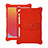 Silicone Matte Finish and Plastic Back Cover Case with Stand H01 for Apple iPad 10.2 (2020) Red