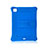 Silicone Matte Finish and Plastic Back Cover Case with Stand H01 for Apple iPad Pro 11 (2020) Blue
