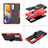 Silicone Matte Finish and Plastic Back Cover Case with Stand J01X for Samsung Galaxy F23 5G