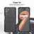 Silicone Matte Finish and Plastic Back Cover Case with Stand JX1 for Realme 9i 4G
