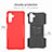Silicone Matte Finish and Plastic Back Cover Case with Stand JX1 for Samsung Galaxy A04s