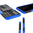 Silicone Matte Finish and Plastic Back Cover Case with Stand JX2 for Vivo Y30