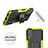 Silicone Matte Finish and Plastic Back Cover Case with Stand JX2 for Vivo Y30