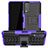 Silicone Matte Finish and Plastic Back Cover Case with Stand JX2 for Vivo Y30