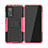 Silicone Matte Finish and Plastic Back Cover Case with Stand JX2 for Xiaomi Mi 10T 5G