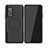 Silicone Matte Finish and Plastic Back Cover Case with Stand JX2 for Xiaomi Mi 10T Pro 5G Black