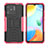 Silicone Matte Finish and Plastic Back Cover Case with Stand JX2 for Xiaomi Redmi 10C 4G