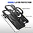 Silicone Matte Finish and Plastic Back Cover Case with Stand K02C for Apple iPhone 14 Pro