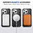 Silicone Matte Finish and Plastic Back Cover Case with Stand K02C for Apple iPhone 14 Pro Max