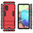 Silicone Matte Finish and Plastic Back Cover Case with Stand KC1 for Samsung Galaxy A71 5G
