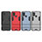 Silicone Matte Finish and Plastic Back Cover Case with Stand KC1 for Samsung Galaxy M21s