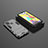 Silicone Matte Finish and Plastic Back Cover Case with Stand KC1 for Samsung Galaxy M21s Gray