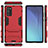 Silicone Matte Finish and Plastic Back Cover Case with Stand KC1 for Samsung Galaxy Note 20 5G