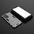 Silicone Matte Finish and Plastic Back Cover Case with Stand KC1 for Samsung Galaxy Note 20 Ultra 5G Gray
