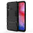 Silicone Matte Finish and Plastic Back Cover Case with Stand KC1 for Vivo Y50