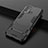 Silicone Matte Finish and Plastic Back Cover Case with Stand KC1 for Vivo Y50
