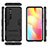Silicone Matte Finish and Plastic Back Cover Case with Stand KC1 for Xiaomi Mi Note 10 Lite