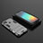 Silicone Matte Finish and Plastic Back Cover Case with Stand KC1 for Xiaomi Redmi 9 India Gray