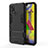 Silicone Matte Finish and Plastic Back Cover Case with Stand KC2 for Samsung Galaxy M21s