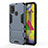 Silicone Matte Finish and Plastic Back Cover Case with Stand KC2 for Samsung Galaxy M31 Prime Edition