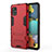 Silicone Matte Finish and Plastic Back Cover Case with Stand KC2 for Samsung Galaxy M40S