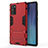 Silicone Matte Finish and Plastic Back Cover Case with Stand KC2 for Samsung Galaxy Note 20 5G