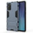Silicone Matte Finish and Plastic Back Cover Case with Stand KC2 for Samsung Galaxy Note 20 5G