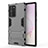 Silicone Matte Finish and Plastic Back Cover Case with Stand KC2 for Samsung Galaxy Note 20 Ultra 5G