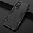 Silicone Matte Finish and Plastic Back Cover Case with Stand KC2 for Vivo X60 Pro 5G