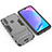 Silicone Matte Finish and Plastic Back Cover Case with Stand KC2 for Vivo Y12