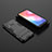 Silicone Matte Finish and Plastic Back Cover Case with Stand KC2 for Vivo Y50