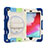 Silicone Matte Finish and Plastic Back Cover Case with Stand L01 for Apple iPad Mini 4 Sky Blue