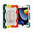 Silicone Matte Finish and Plastic Back Cover Case with Stand L03 for Apple iPad 10.2 (2020)