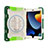 Silicone Matte Finish and Plastic Back Cover Case with Stand L03 for Apple iPad 10.2 (2020)