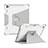 Silicone Matte Finish and Plastic Back Cover Case with Stand L04 for Apple iPad Pro 12.9 (2020) Gray
