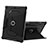 Silicone Matte Finish and Plastic Back Cover Case with Stand L05 for Apple iPad 10.2 (2020) Black