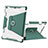 Silicone Matte Finish and Plastic Back Cover Case with Stand L05 for Apple iPad 10.2 (2020) Green