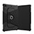 Silicone Matte Finish and Plastic Back Cover Case with Stand L05 for Apple iPad Mini 5 (2019) Black