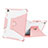 Silicone Matte Finish and Plastic Back Cover Case with Stand L05 for Apple iPad Pro 12.9 (2020)