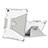 Silicone Matte Finish and Plastic Back Cover Case with Stand L05 for Apple iPad Pro 12.9 (2020) Gray