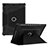 Silicone Matte Finish and Plastic Back Cover Case with Stand L05 for Apple New iPad 9.7 (2017) Black