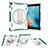 Silicone Matte Finish and Plastic Back Cover Case with Stand L07 for Apple New iPad 9.7 (2018)