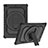 Silicone Matte Finish and Plastic Back Cover Case with Stand L08 for Apple iPad 10.2 (2020) Black