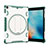 Silicone Matte Finish and Plastic Back Cover Case with Stand L09 for Apple New iPad 9.7 (2017)