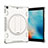 Silicone Matte Finish and Plastic Back Cover Case with Stand L09 for Apple New iPad 9.7 (2017) Gray