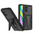 Silicone Matte Finish and Plastic Back Cover Case with Stand MQ1 for Samsung Galaxy F52 5G