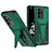 Silicone Matte Finish and Plastic Back Cover Case with Stand MQ1 for Samsung Galaxy S20 Ultra 5G Green