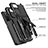 Silicone Matte Finish and Plastic Back Cover Case with Stand MQ1 for Xiaomi Mi 10T Pro 5G